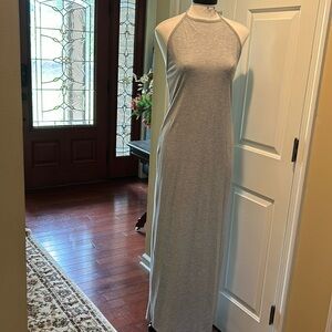 Grey jersey maxi dress